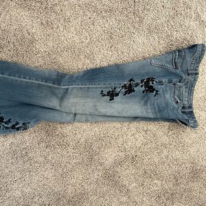 WhBM skinny ankle denim jeans with embroidery